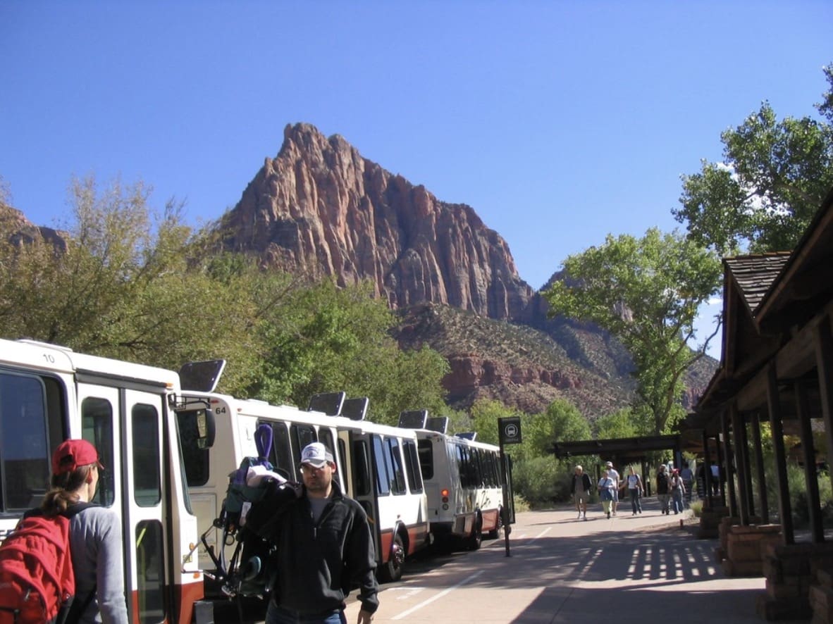 Zion National Park shuttle.